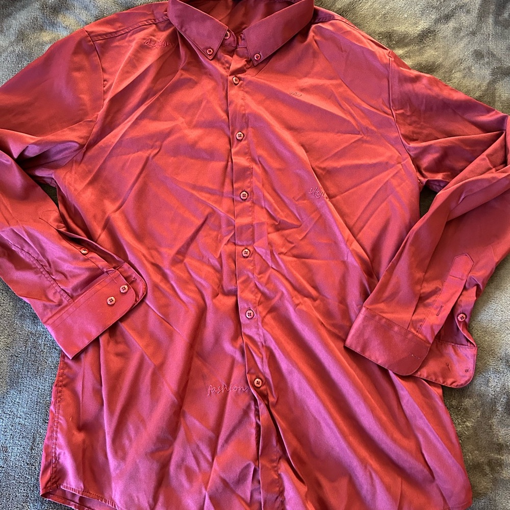 SHEIN Men's Vibrant Red Casual Shirt
